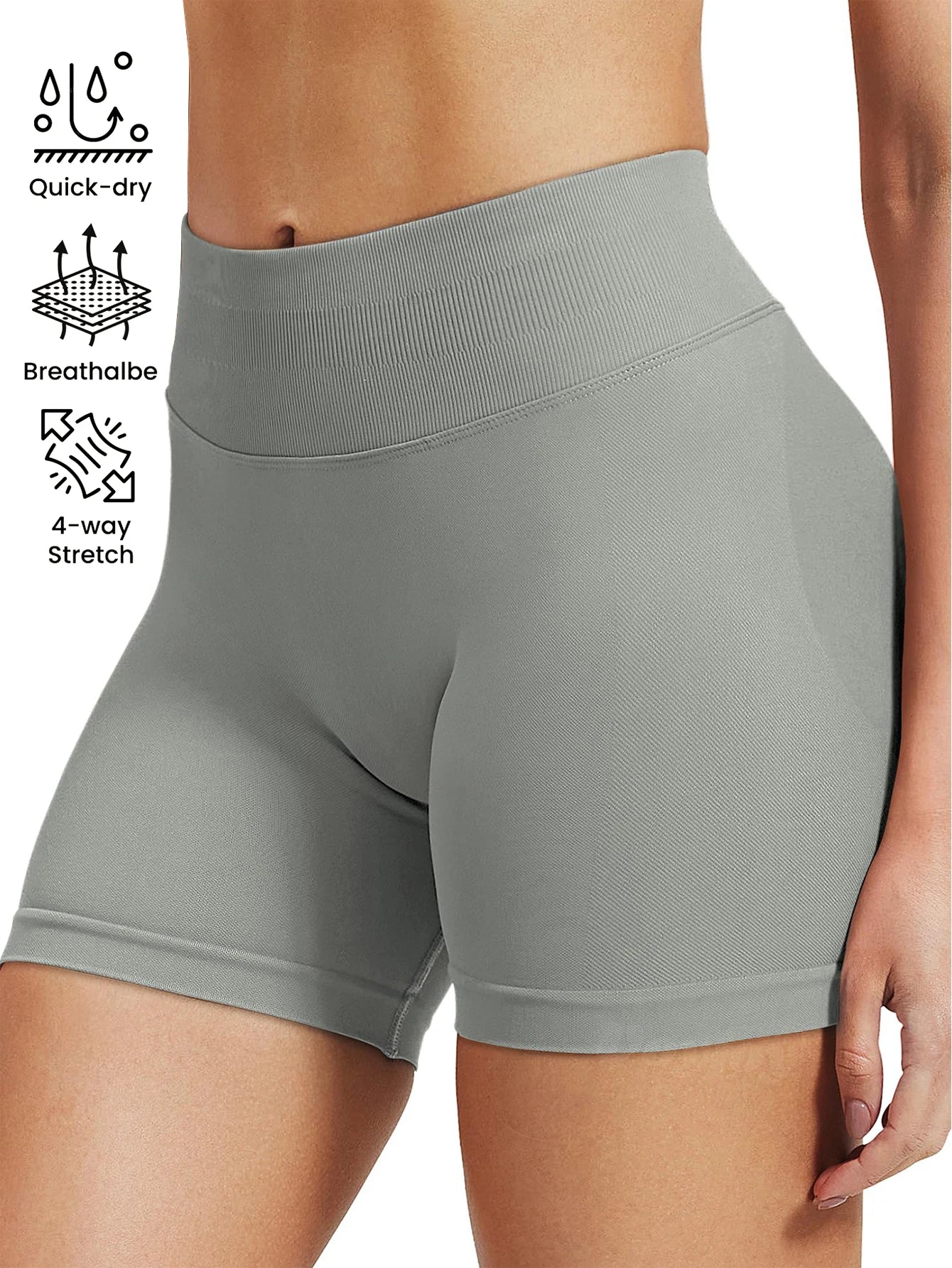 Pilates Knit Shorts Medium Intensity Training High Stretch Peach Hips No Awkward Lines Casual Fitness